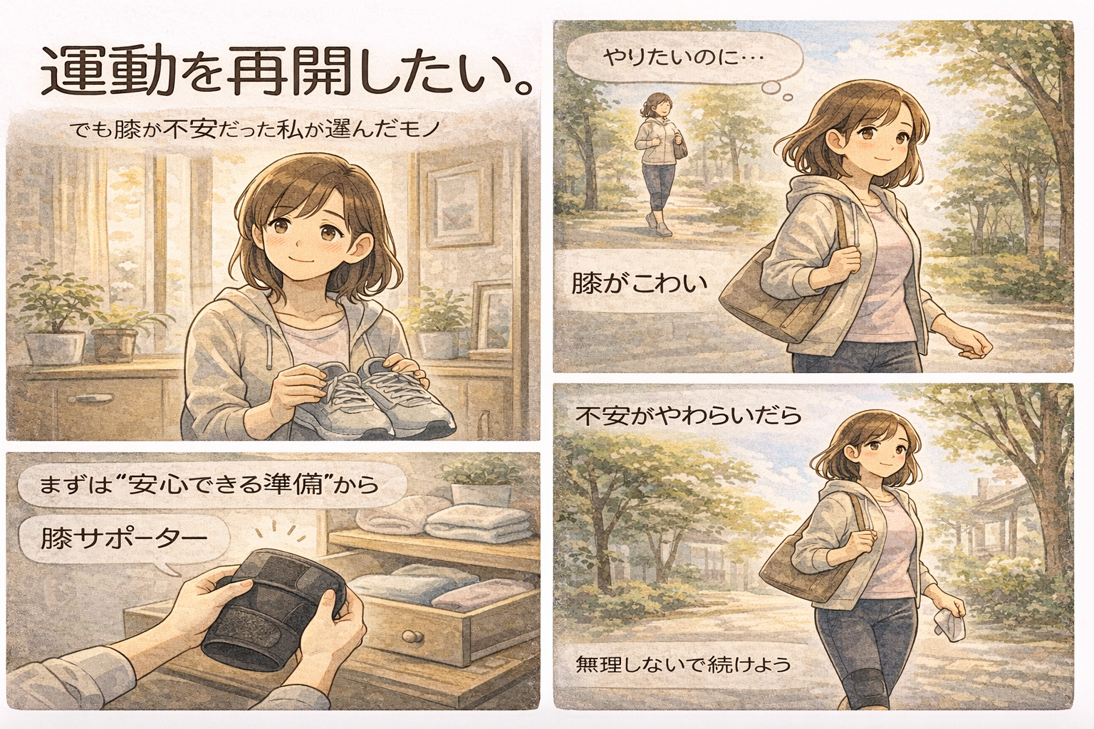 膝と向き合いながらスポーツを楽しもう