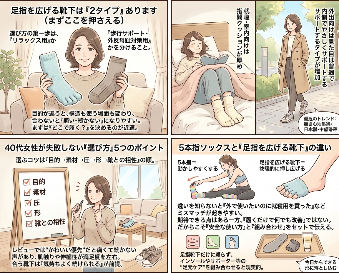 足指を広げる靴下まとめ