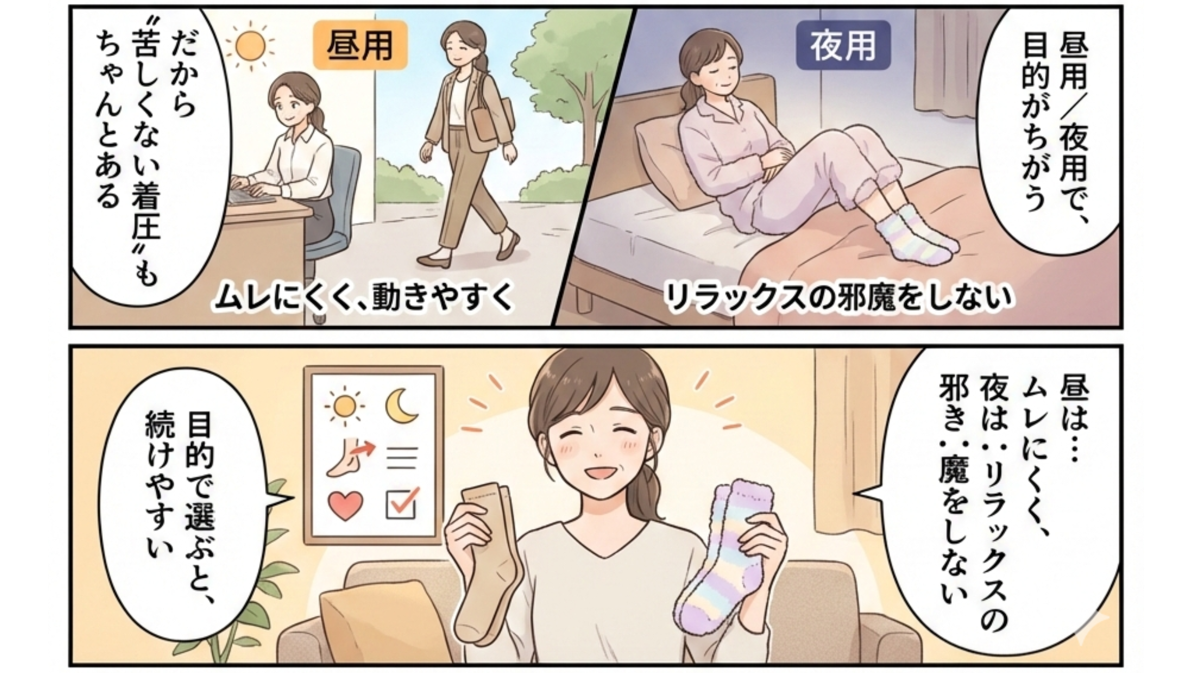 苦しくない着圧もちゃんとある