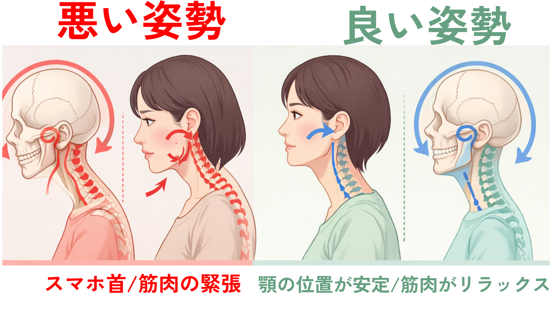 良い姿勢・悪い姿勢