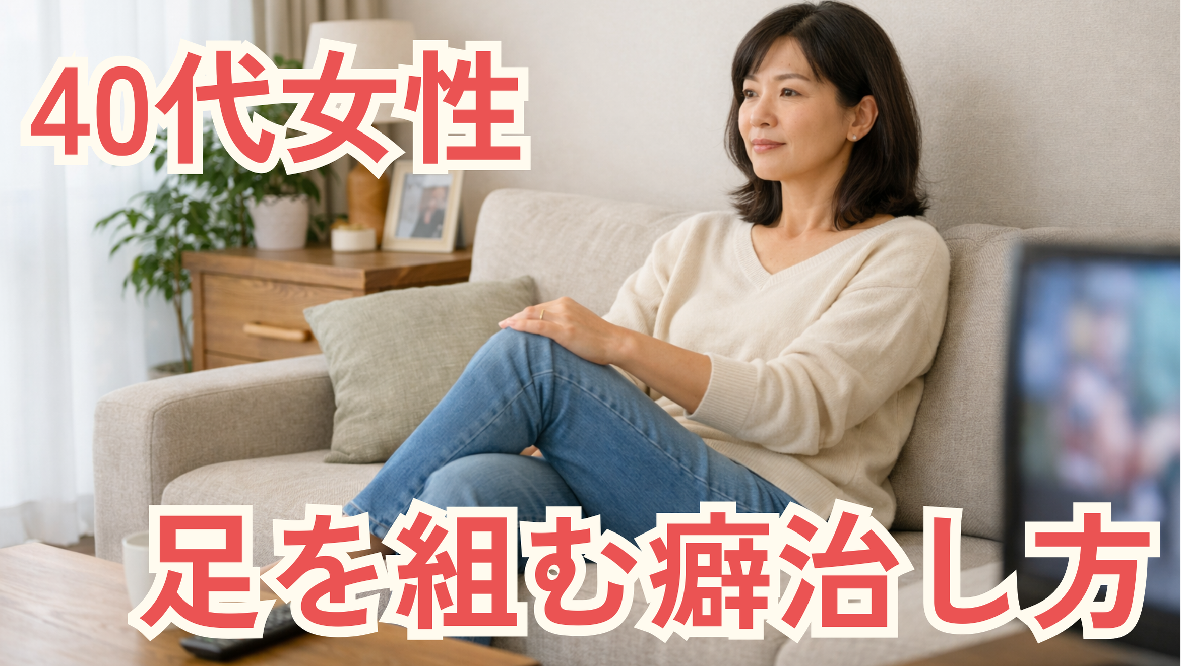足 を組む癖を直したい40〜50代女性へ｜骨盤のゆがみを整える習慣改善法
