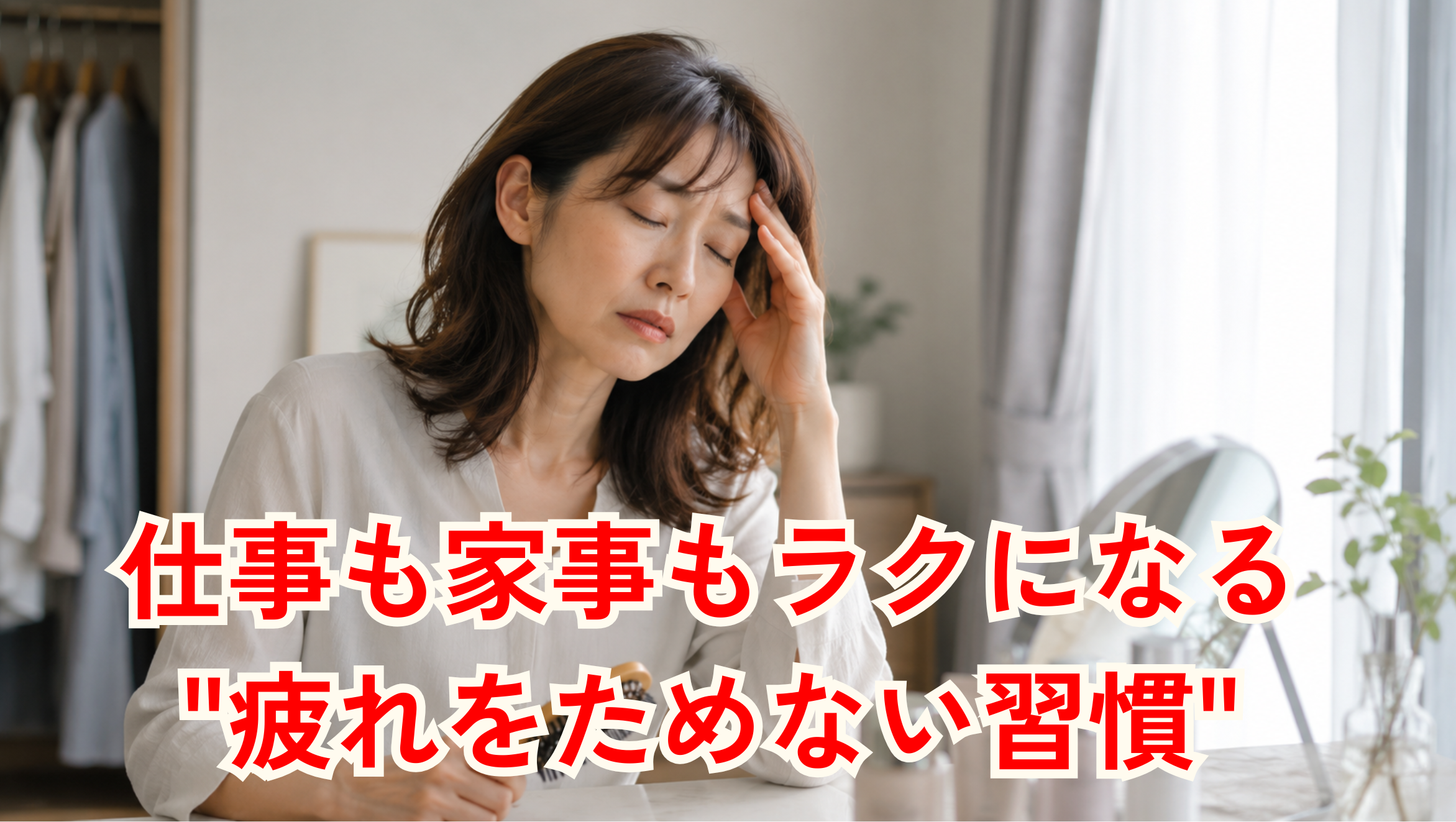 40代女性の慢性疲労に悩むあなたへ。仕事も家事もラクになる"疲れをためない習慣"とは