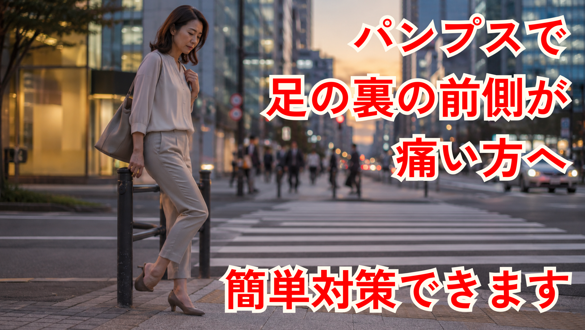 パンプスで足の裏の前側が痛い方へ｜前すべり・底まめ対策をやさしく解説