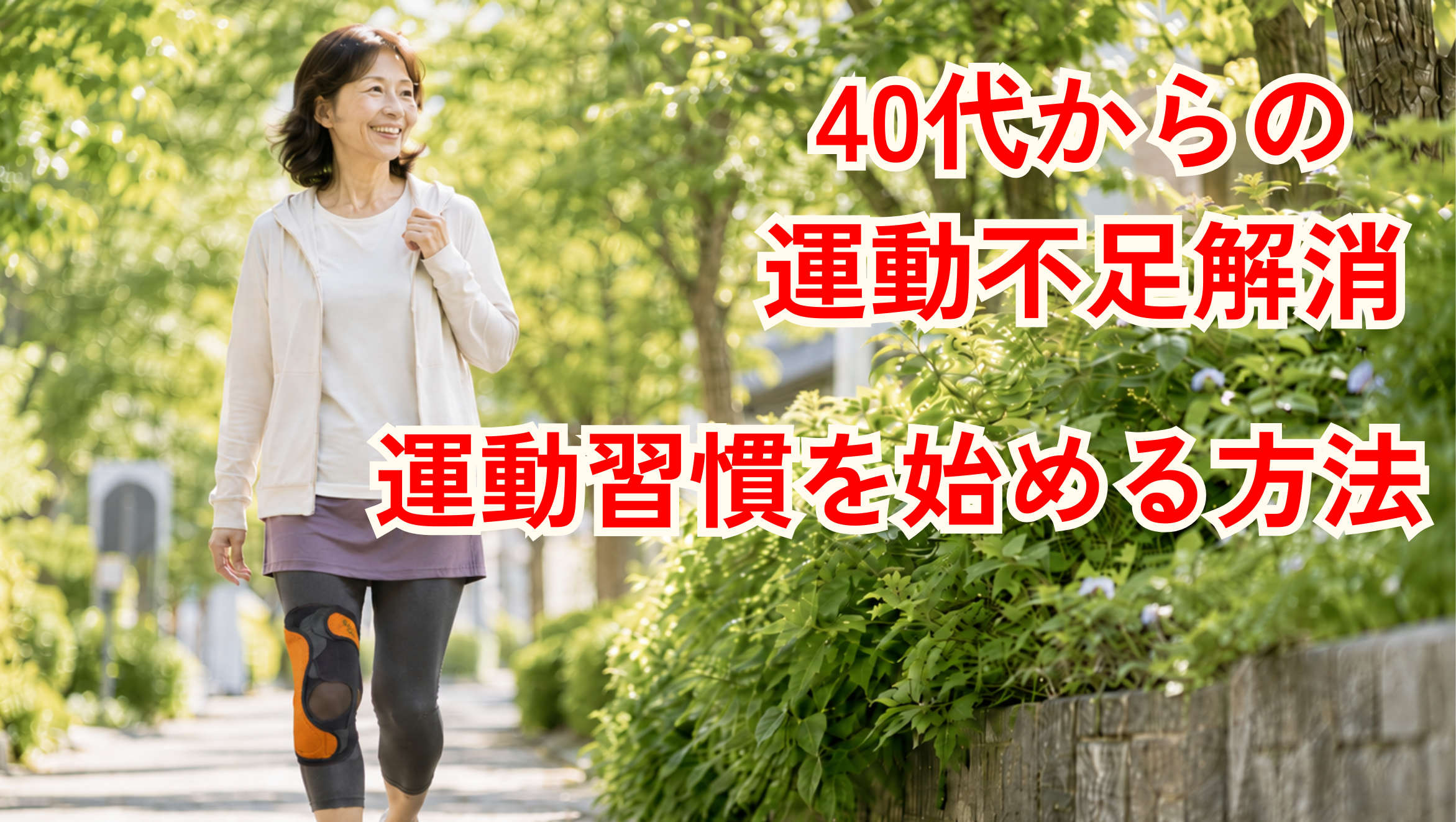 40代からの運動不足解消は「無理せず少しずつ」膝にやさしく運動習慣を始める方法