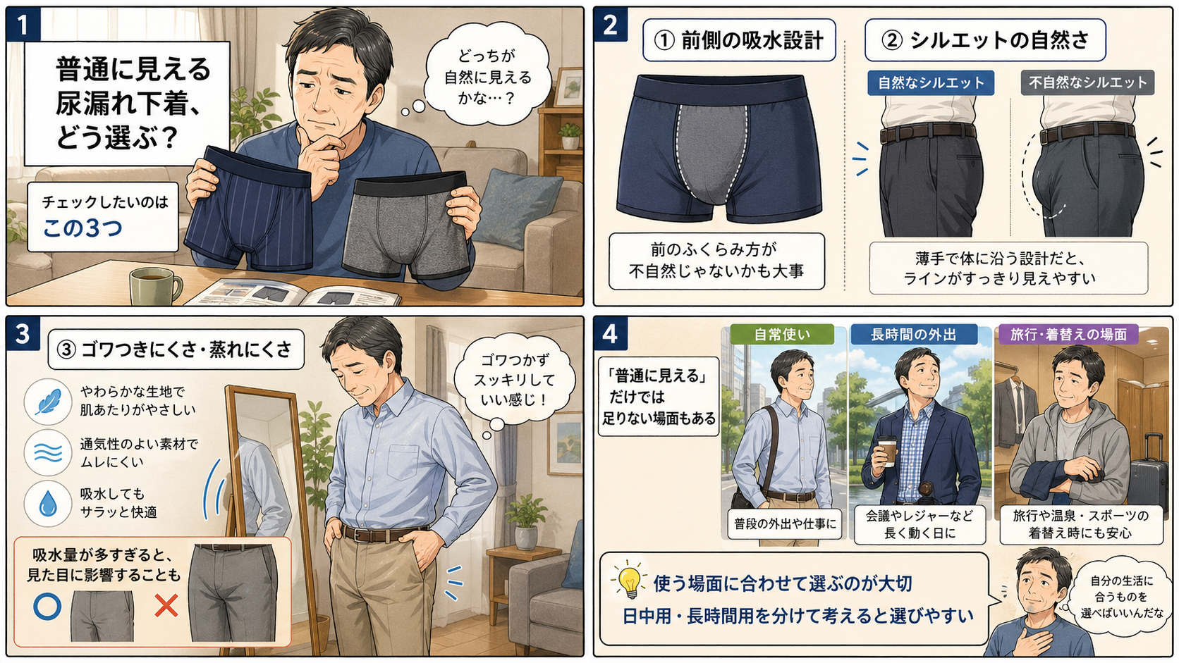 尿漏れパンツの選び方
