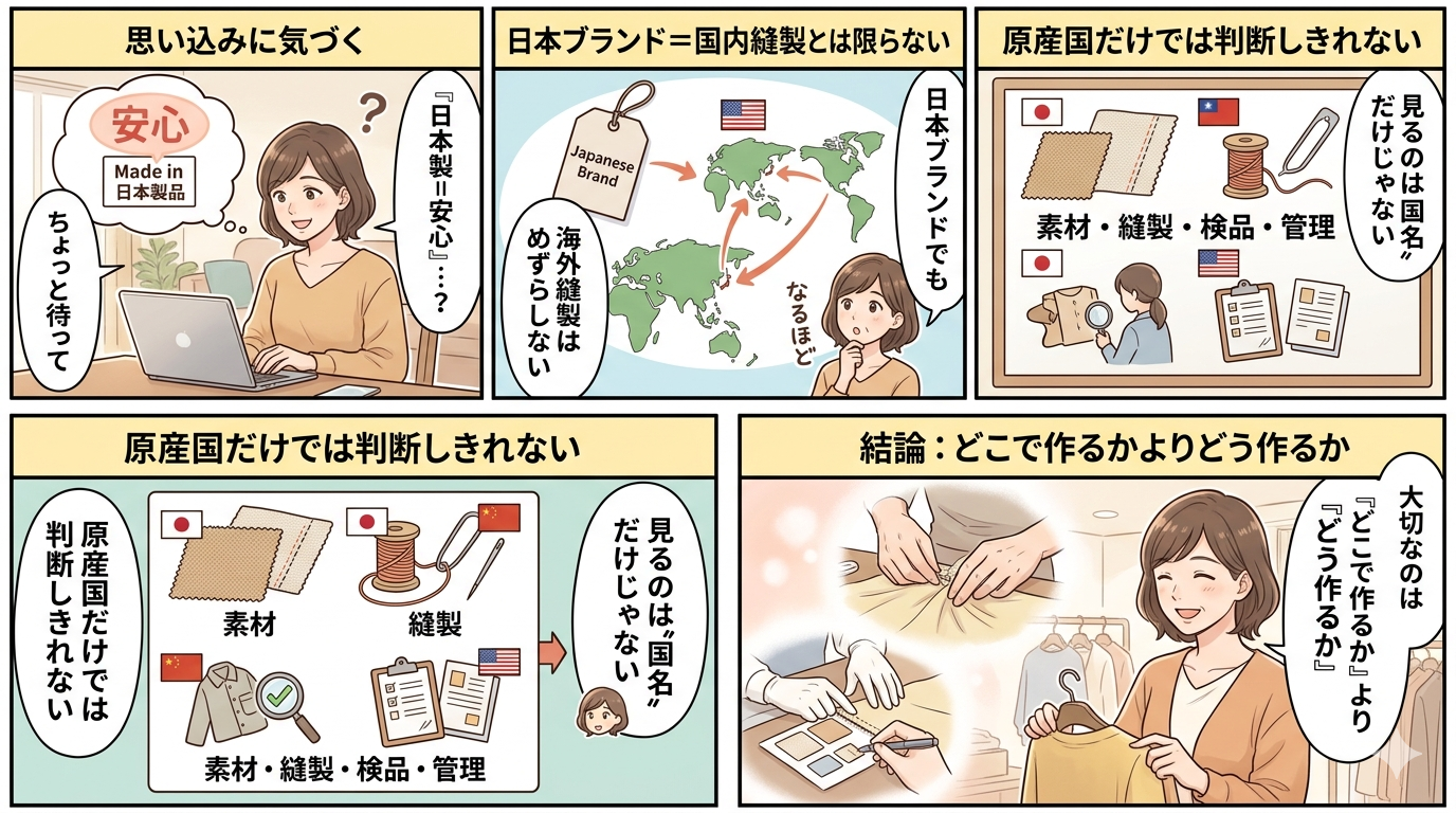 漫画で見る日本製海外製の違い