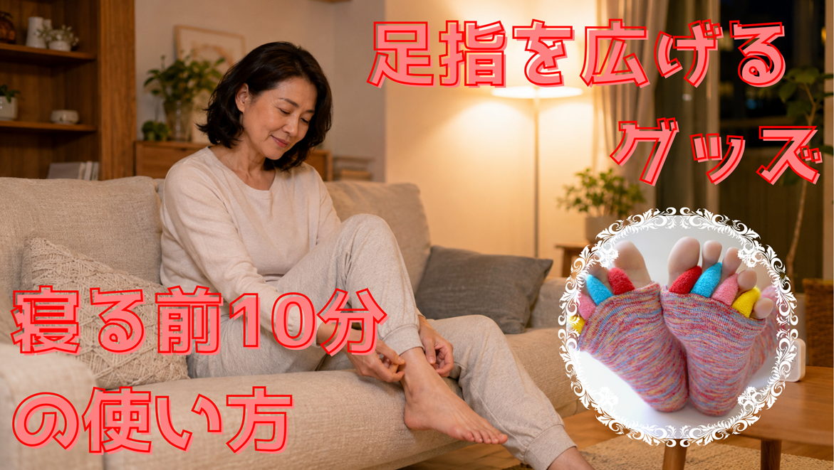 足指を広げるグッズは寝るときにつけっぱなしでい い？寝る前10分から始める使い方