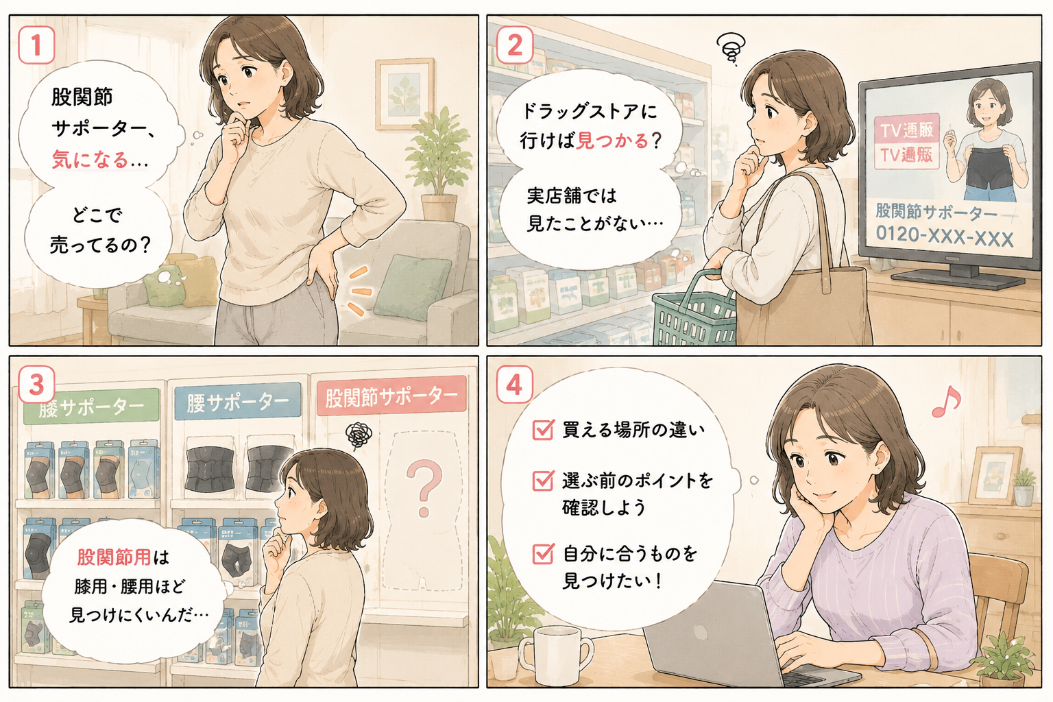 股関節サポーターってどこで売ってるの？