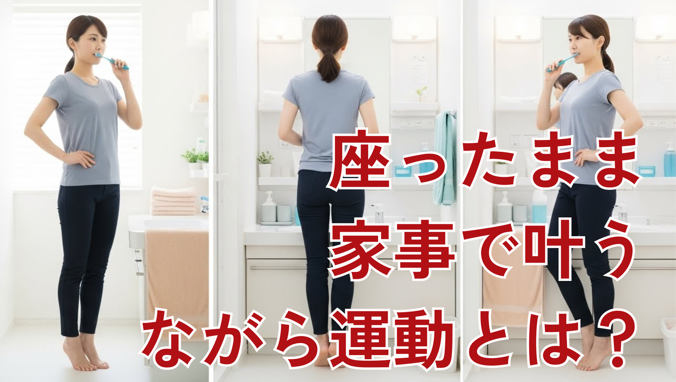 運動ゼロの40代50代の女性へ！座ったまま・家事で叶う「ながら運動」